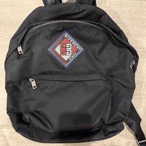Givenchy Black Backpack with Logo Patch NWOT
